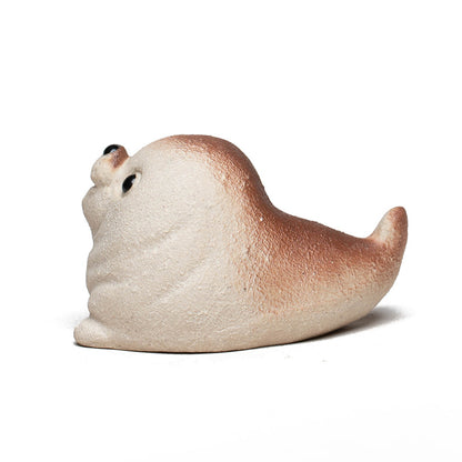 Gohobi Yixing Purple Clay Seal Tea Pet – Handmade Marine Animal Zisha Ornament