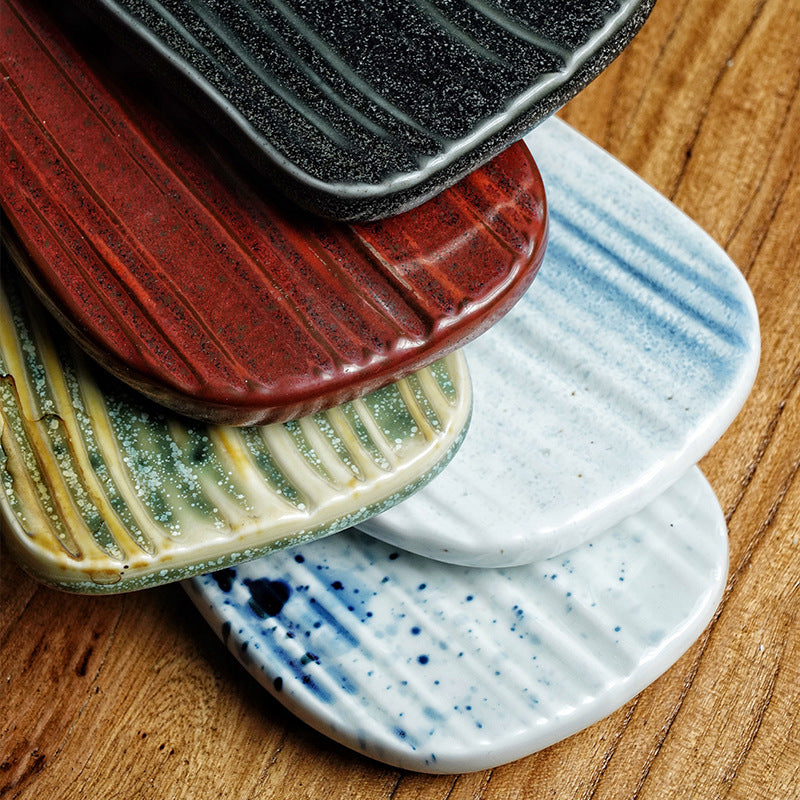 Gohobi Hand-Painted Rectangular Sushi Plate