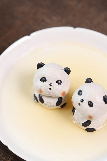 Gohobi Yixing Purple Clay Panda Tea Pet – Incense Holder and Lid Rest