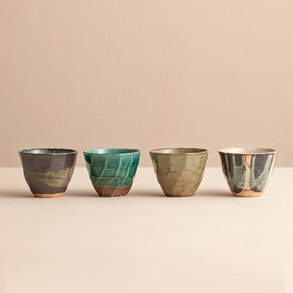 Gohobi Japanese Minoyaki Retro Coarse Pottery Teacup – Wabi Sabi Handmade Ceramic Master Cup | Made in Japan