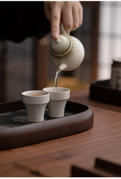 Gohobi Rock Surface Oval Tea Tray