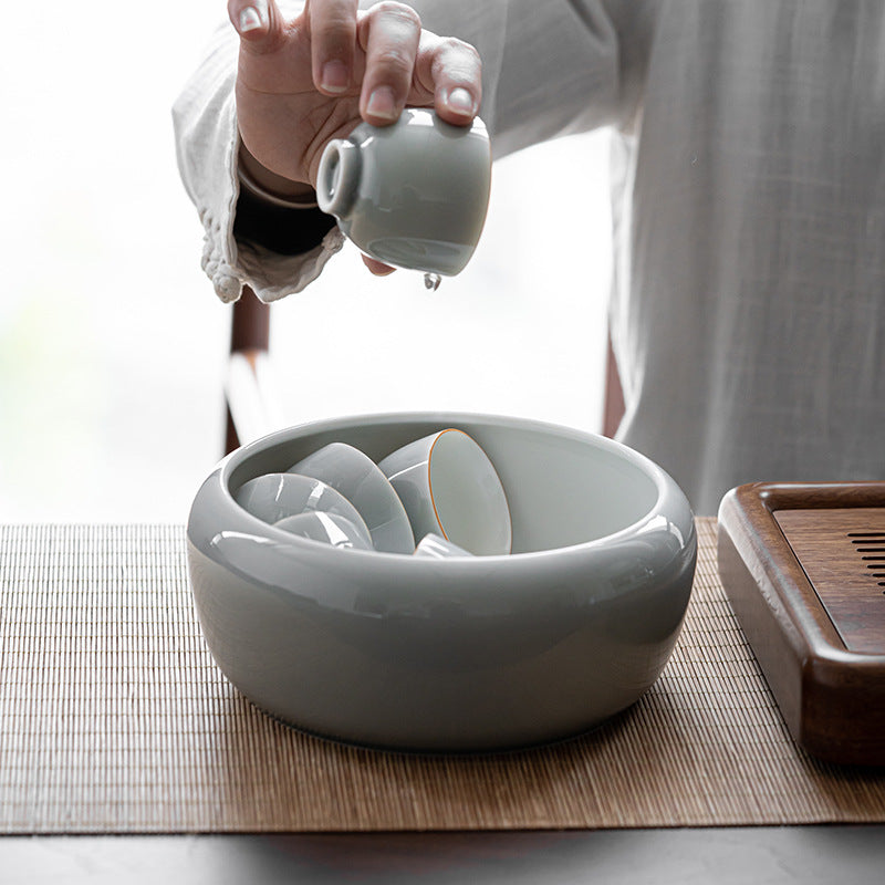 Gohobi Ice Ash Soot Glaze Tea Wash