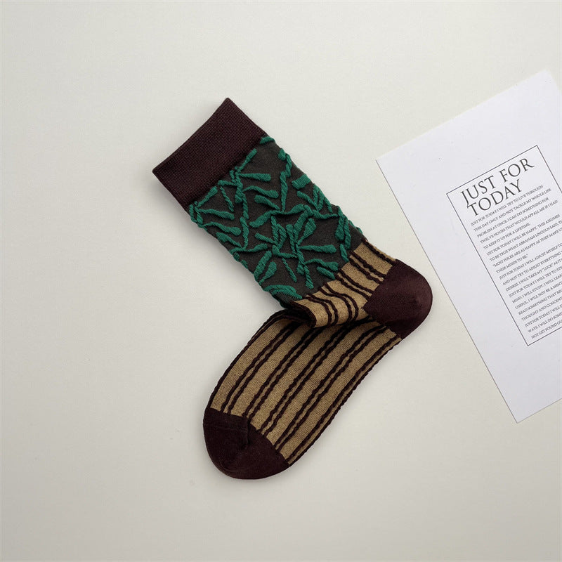 Gohobi Japanese 3D Floral Mid-Calf Socks