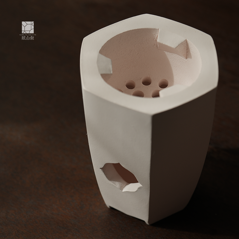[賦山敘 x Gohobi] Gohobi Hexagonal Begonia Charcoal Tea Stove – Chaozhou White Clay Gongfu Tea Stove