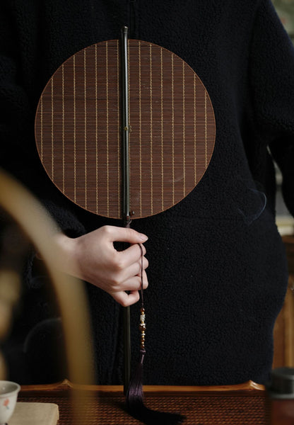 Gohobi Handmade Woven Bamboo Round Fan – Chinese Hanfu Hand Fan