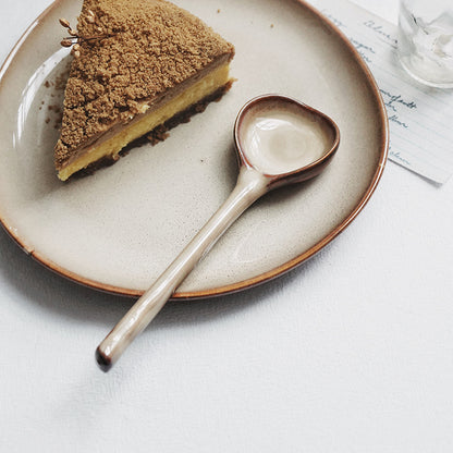 Gohobi Japanese Vintage Ceramic Long-Handle Spoon