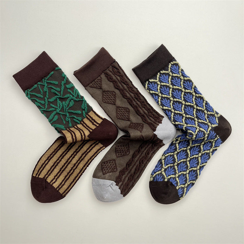 Gohobi Japanese 3D Floral Mid-Calf Socks