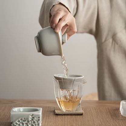 Gohobi Japanese Ice Gray Glaze Lake Stone Filter