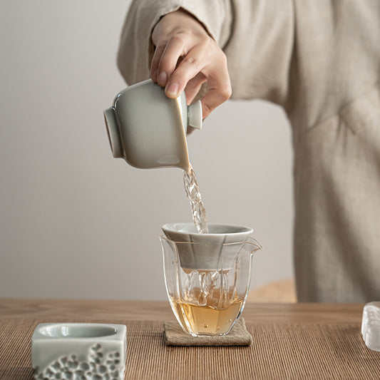 Gohobi Japanese Ice Gray Glaze Lake Stone Filter