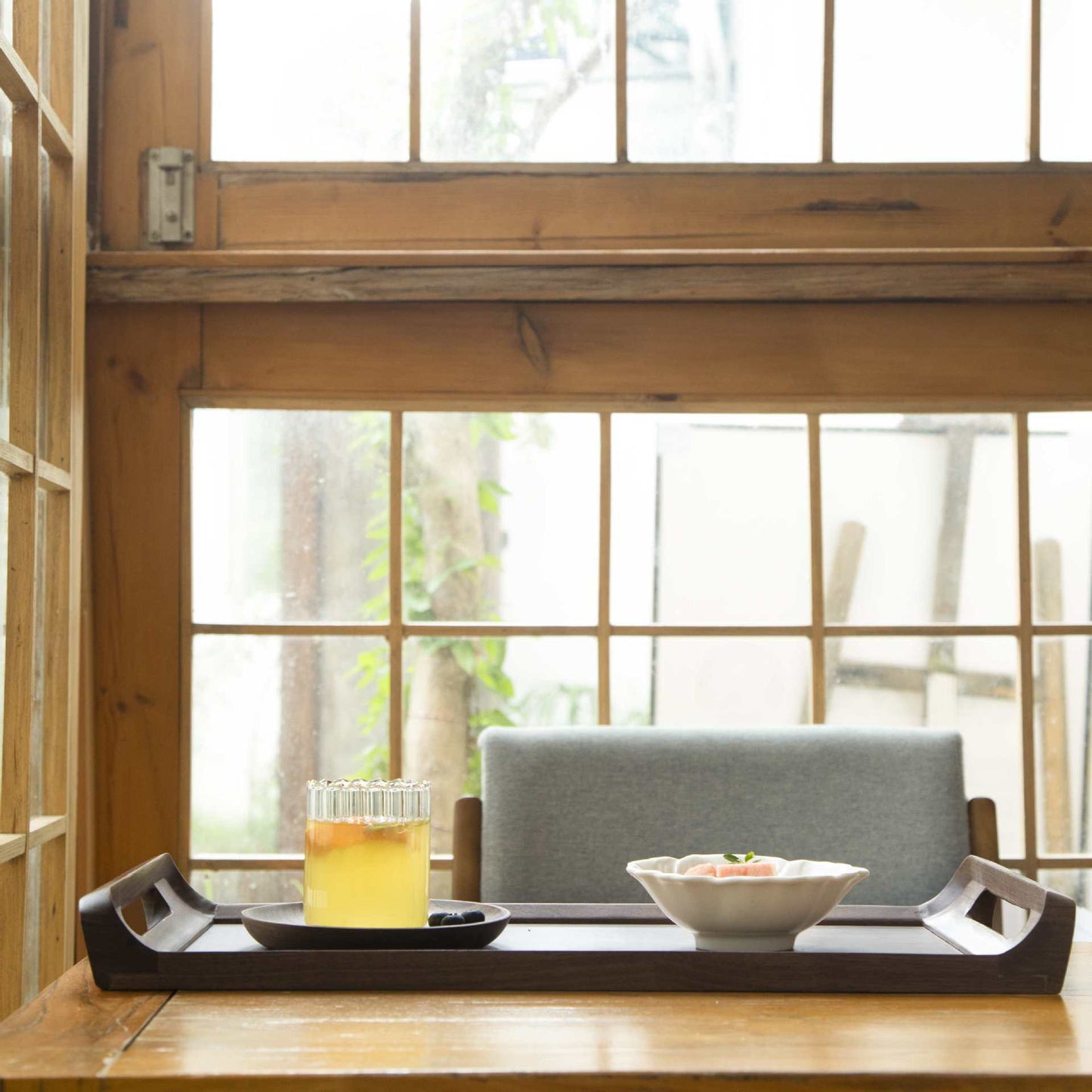 Gohobi Black Walnut Solid Wood Tea Tray