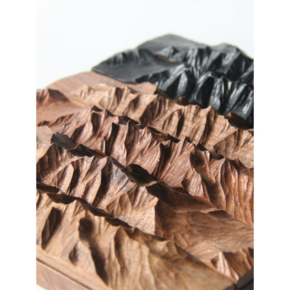 Gohobi Handcrafted Mountain-Shaped Solid Wood Incense Holder