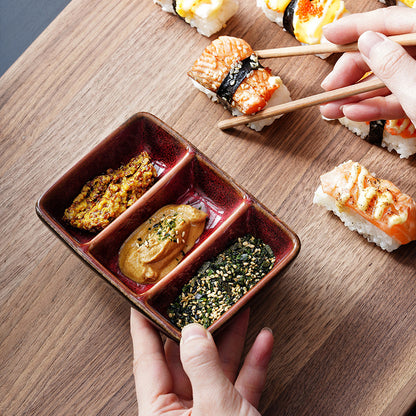 Gohobi Retro Creative Three-Compartment Plate