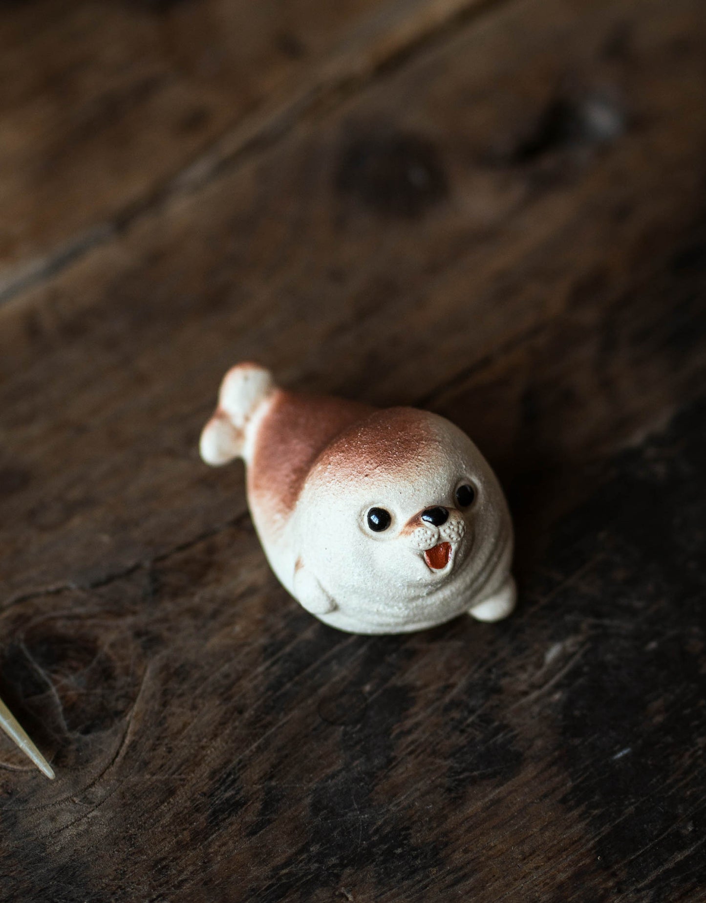 Gohobi Yixing Purple Clay Seal Tea Pet – Handmade Marine Animal Zisha Ornament