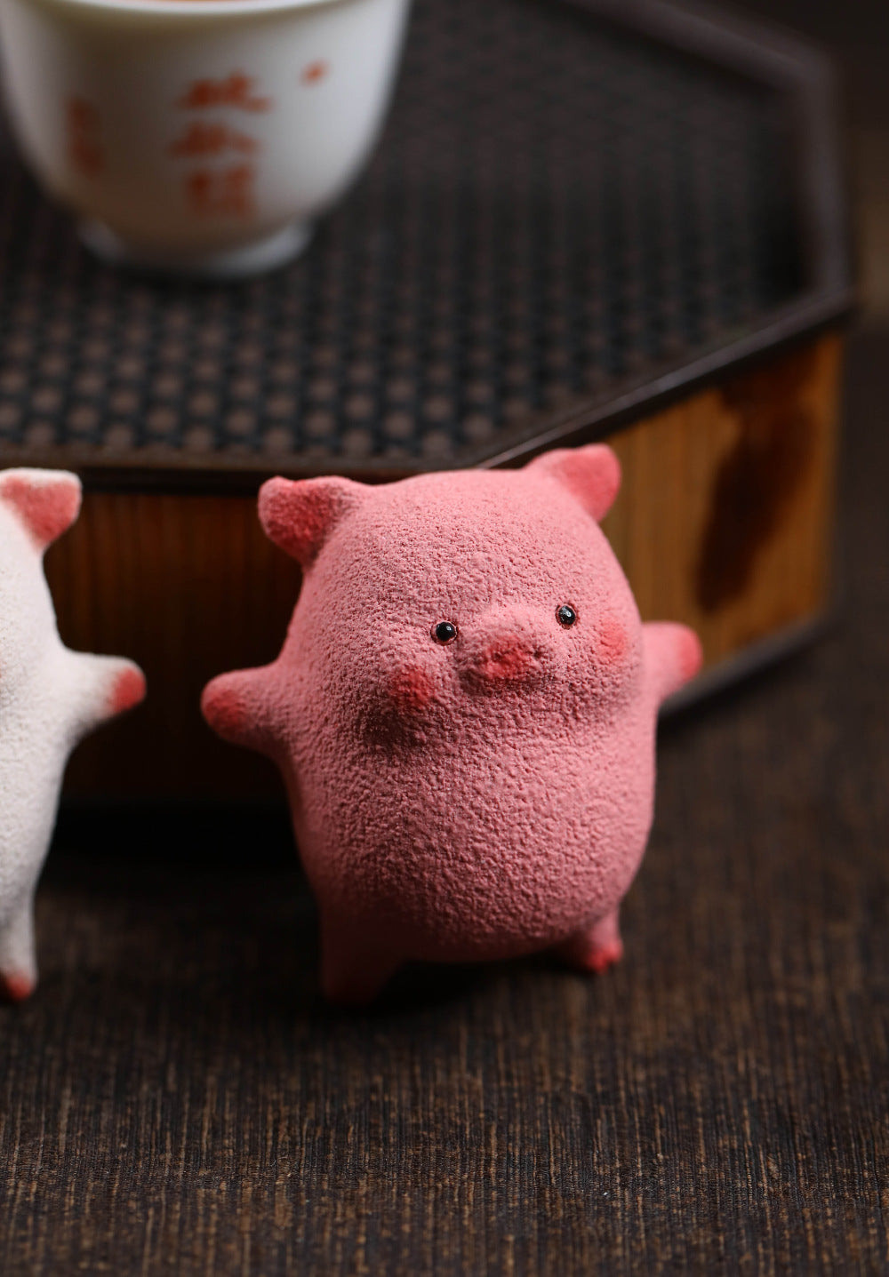 Gohobi Yixing Purple Clay Twelve Zodiac Pig Tea Pet – Handmade Sleeping Pig Ornament