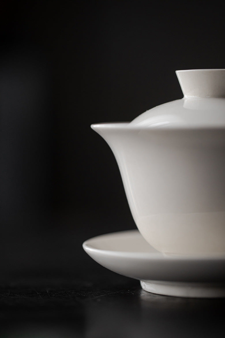 Gohobi Handmade Grass Ash Glaze Sancai Gaiwan