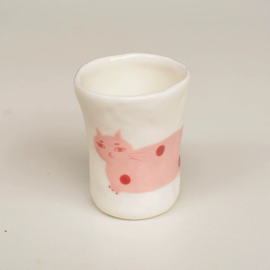 Gohobi x Little Diary Hand-Painted Cat Ceramic Coffee Cup