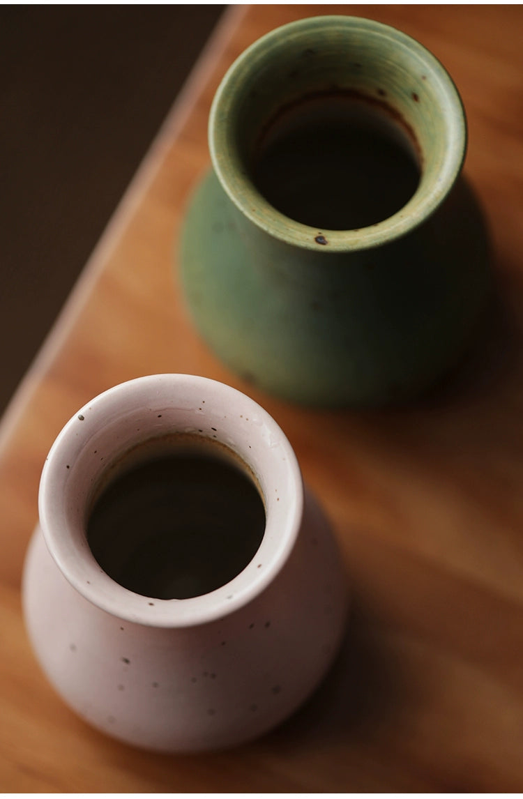 Gohobi Classic Handmade Ceramic Pink Emerald Vase