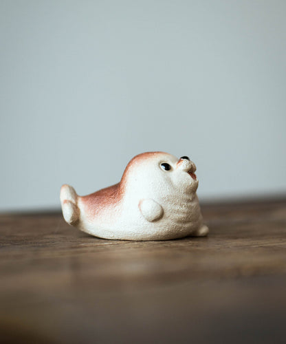 Gohobi Yixing Purple Clay Seal Tea Pet – Handmade Marine Animal Zisha Ornament