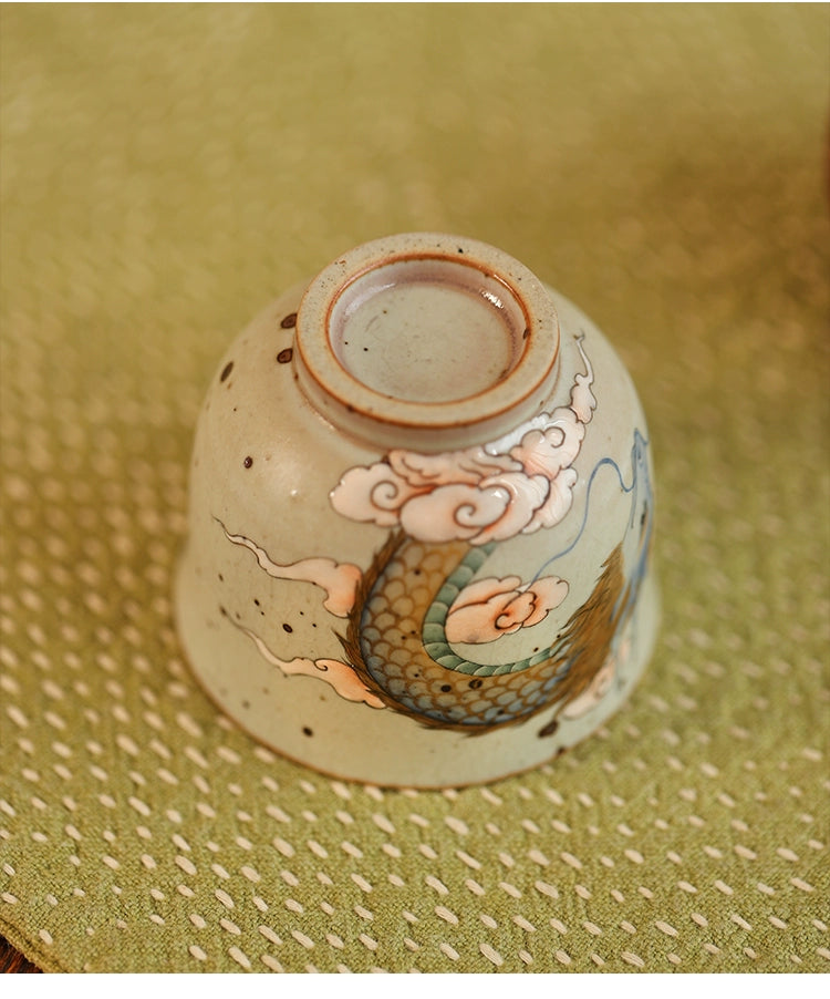 Gohobi Hand-painted Blue Dragon Ceramic Tea Cup