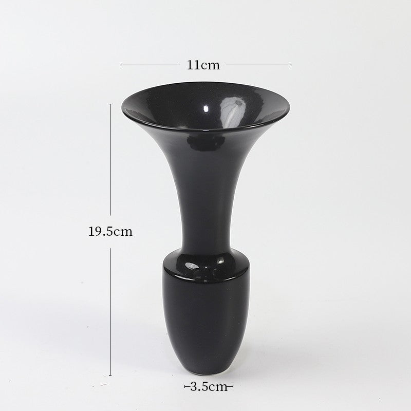 Gohobi Japanese Ikebana Flower Arranger Vase – Minimalist Ceramic Decorative Vessel
