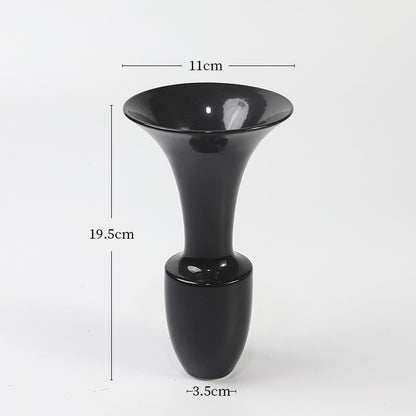 Gohobi Japanese Ikebana Flower Arranger Vase – Minimalist Ceramic Decorative Vessel