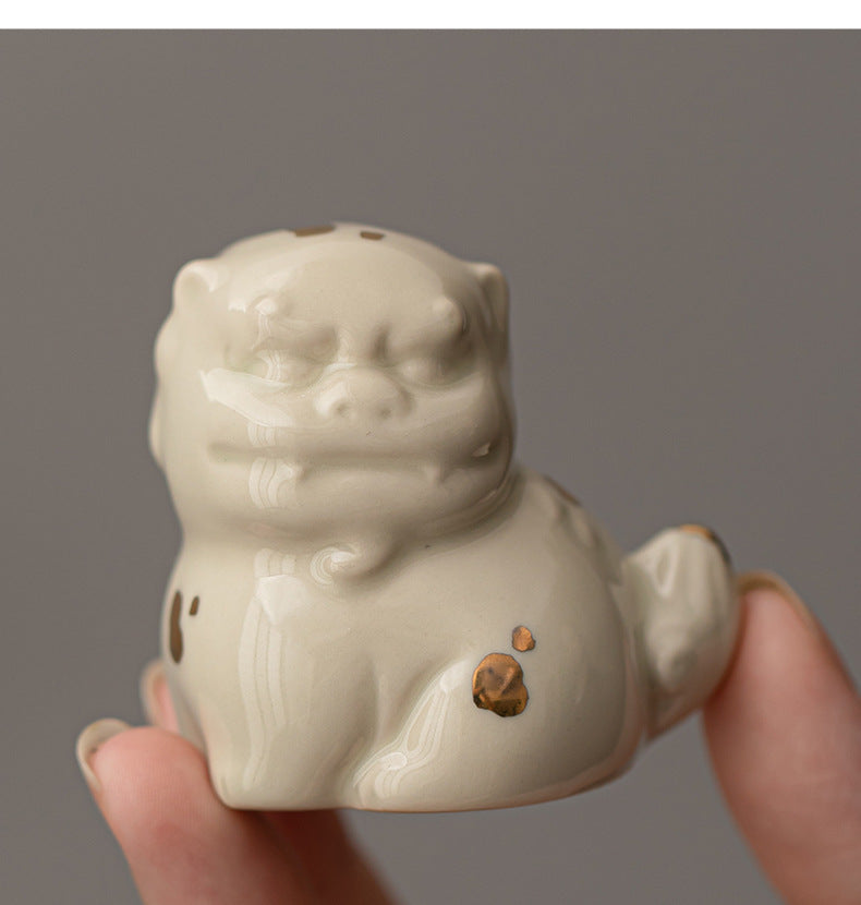Gohobi Mini Ceramic Lion Tea Pet