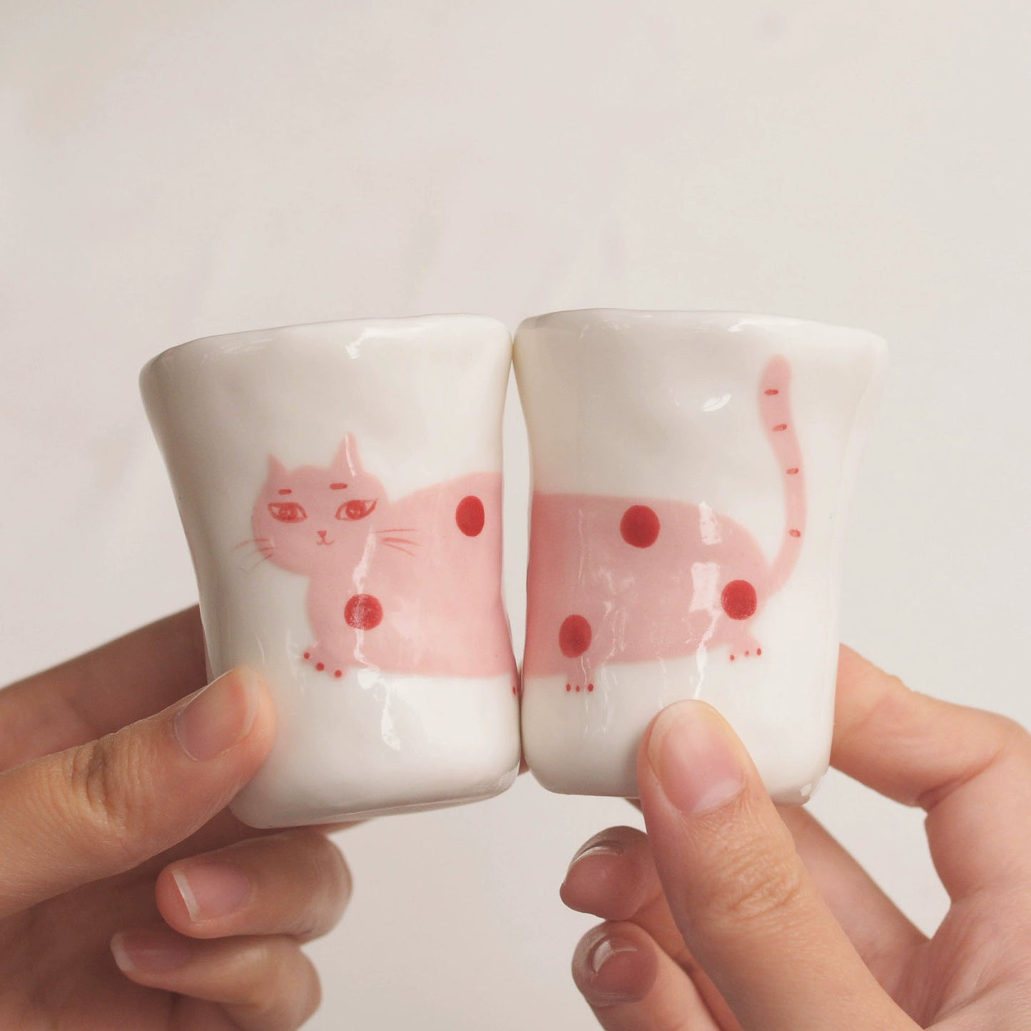 Gohobi x Little Diary Hand-Painted Cat Ceramic Coffee Cup