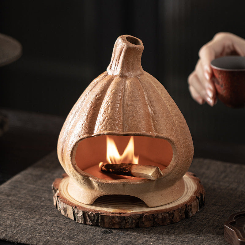 Gohobi Pumpkin Ceramic Aromatherapy Fireplace Burner