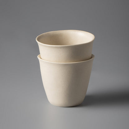 Gohobi Jingdezhen Handmade Matte White Ceramic Teacup