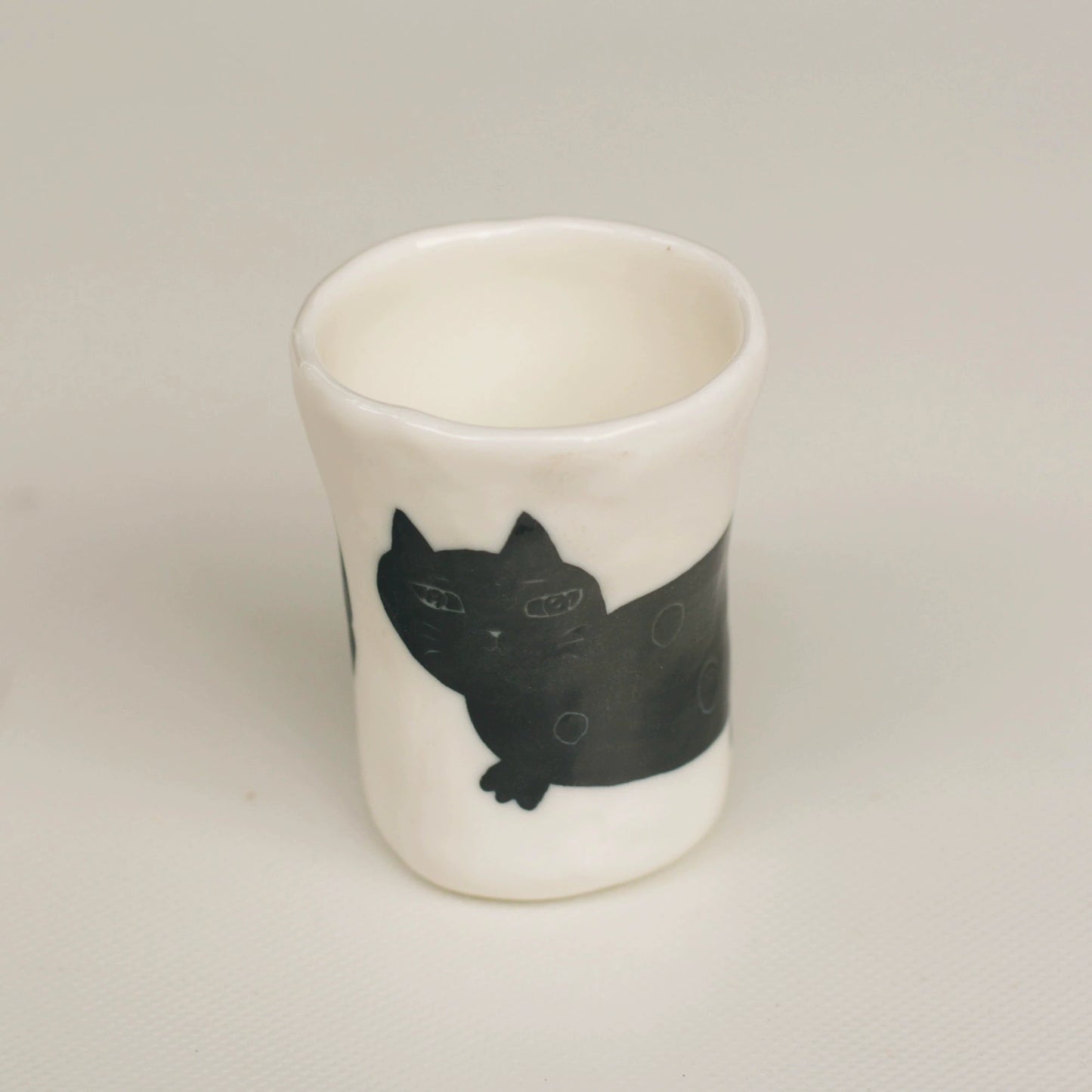 Gohobi x Little Diary Hand-Painted Cat Ceramic Coffee Cup