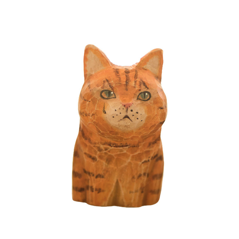 Gohobi Handcrafted Wooden Vintage Cat Ornament