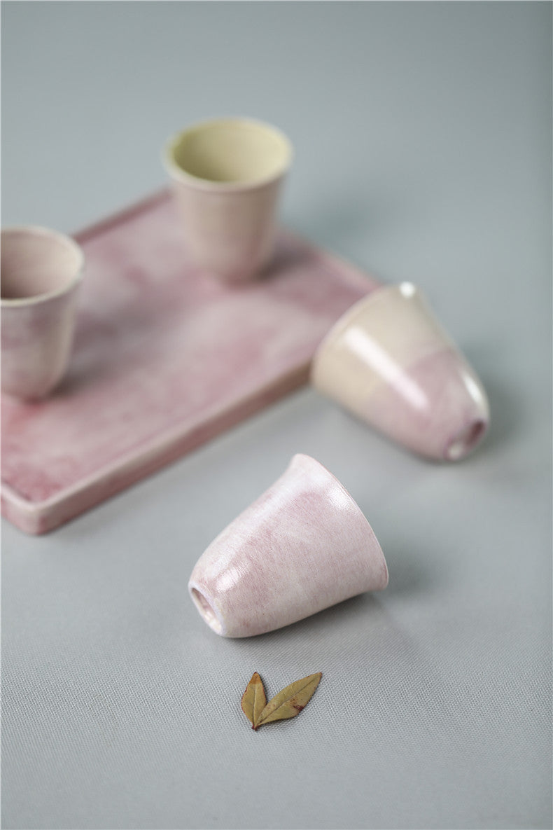 Gohobi Handmade Pink Ceramic Tea Tasting Cup