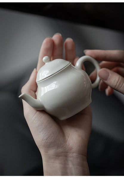 Gohobi Japanese-Style Grass Ash Glaze Handmade Teapot