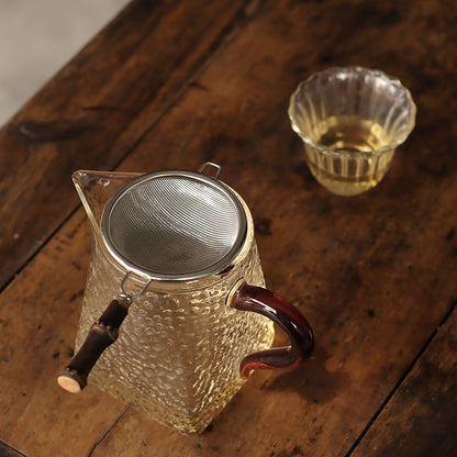 Gohobi New Purple Bamboo Handle Stainless Steel Tea Strainer