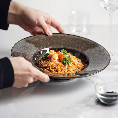 Gohobi Kiln-Glazed Straw Hat Plate