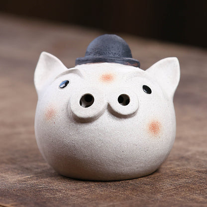 Gohobi Yixing Purple Clay Pig Head Teapot – Handmade Cute Pig Teapot