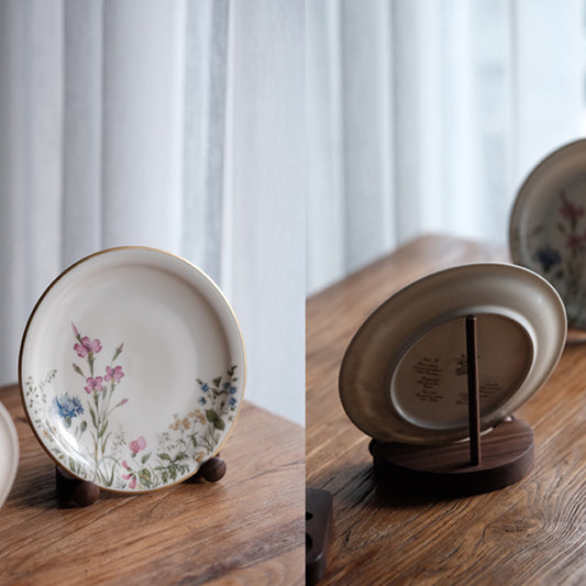 Gohobi Black Walnut Plate Display Rack