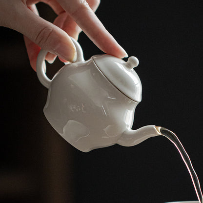 Gohobi Japanese-Style Grass Ash Glaze Handmade Teapot