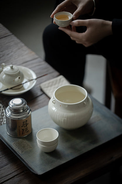 Gohobi Grass Ash Ceramic Jianshui Tea Wash Bowl