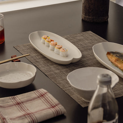 Gohobi Painted Matte Long Kwai Kou Plate