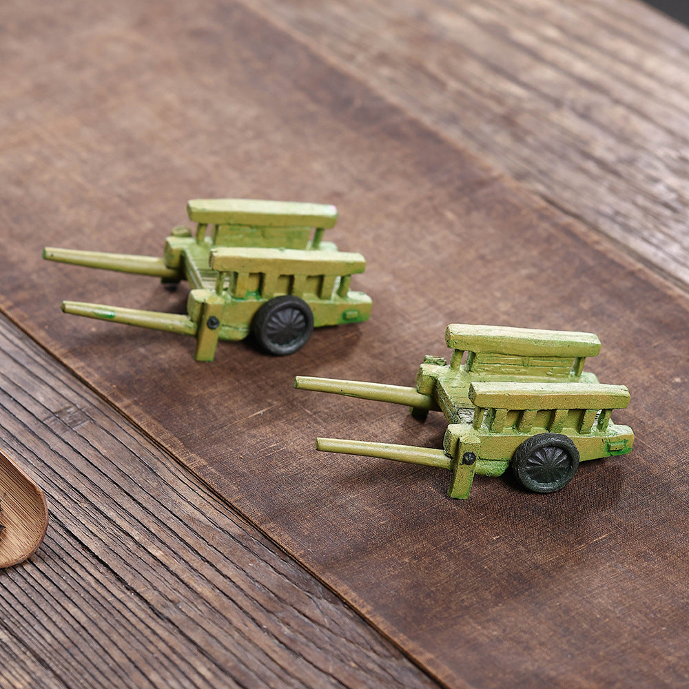 Gohobi Yixing Purple Clay Bamboo Trolley Tea Pet – Handmade Tea Table Ornament