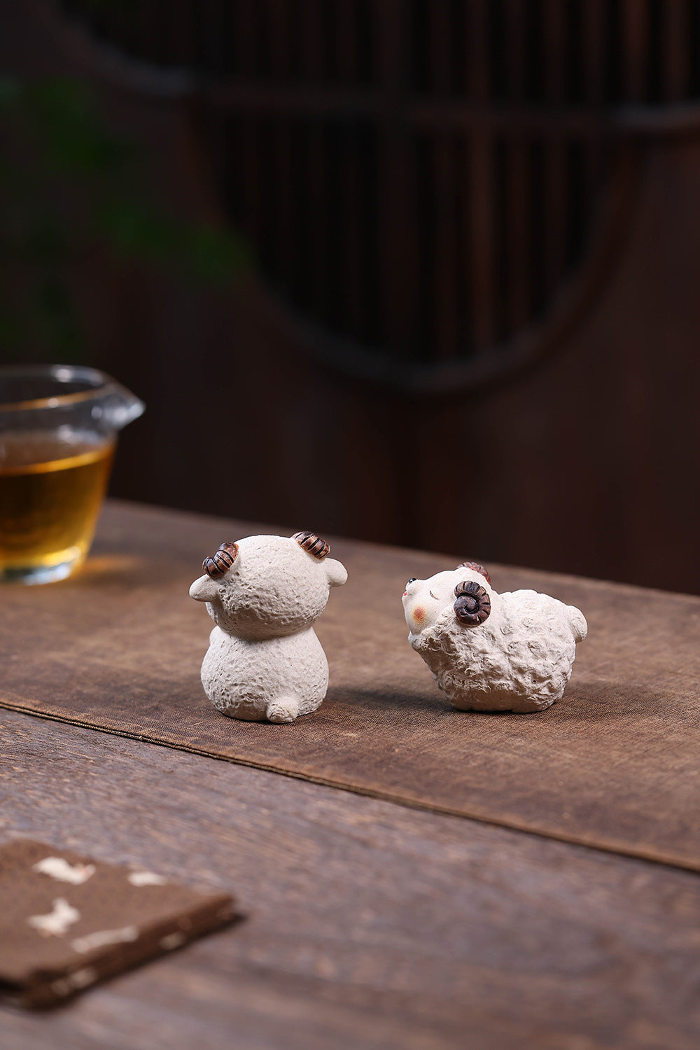 Gohobi Yixing Purple Clay Sheep Tea Pet – Handmade Sanyang Kaitai Ornament
