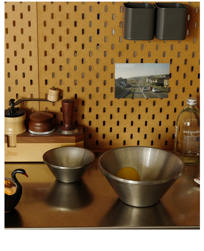 Gohobi Retro Double-Wall Stainless Steel Cone Bowl