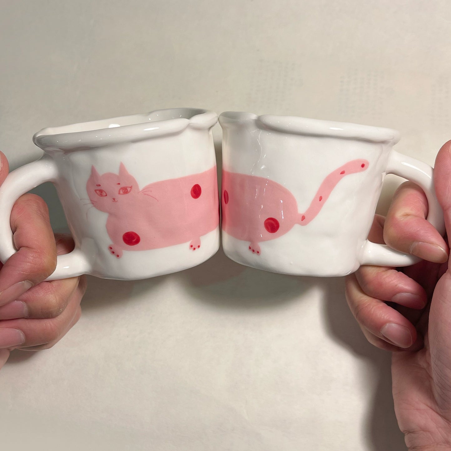 Gohobi x Little Diary Hand-Painted Cat Ceramic Coffee Cup