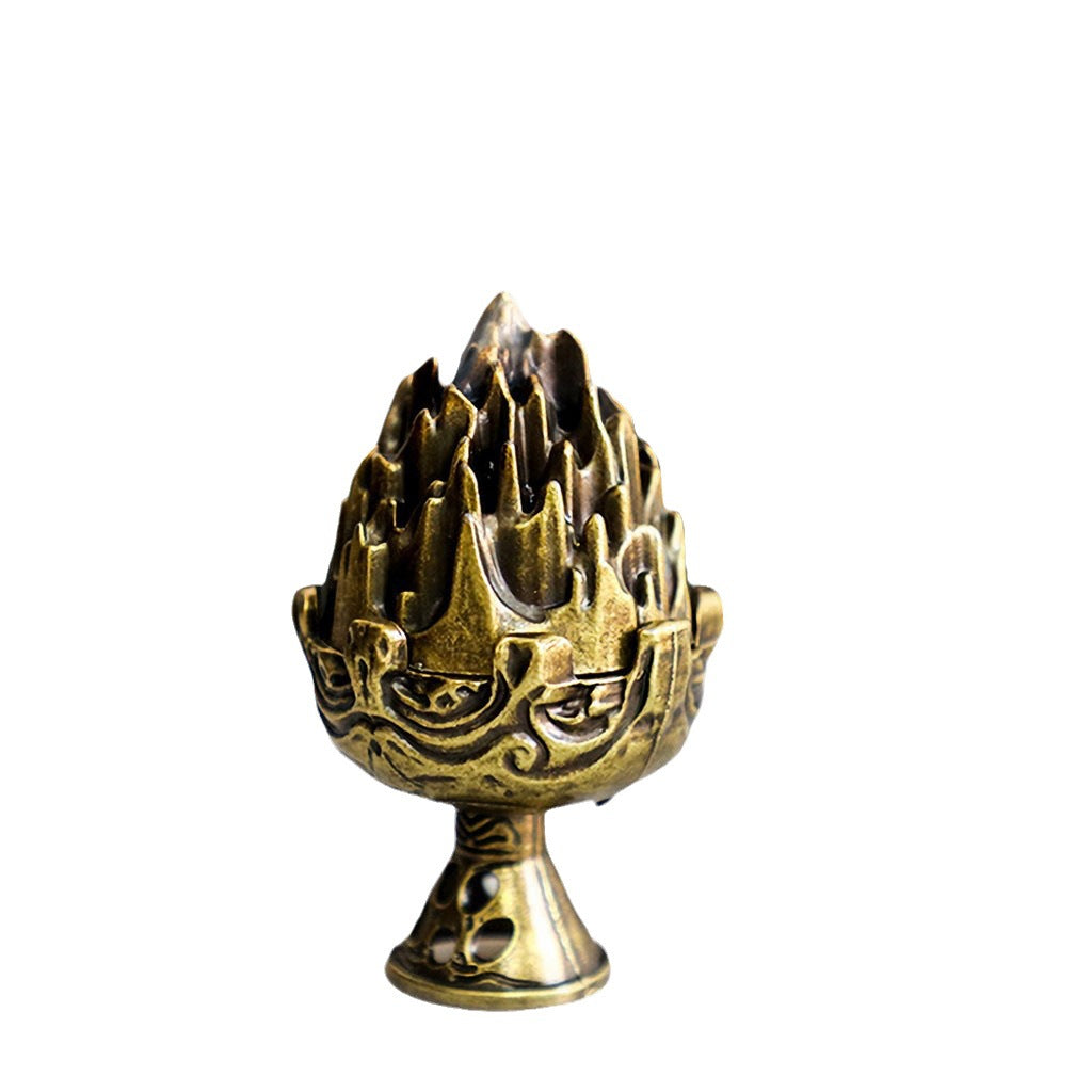 Gohobi Mountain Brass Incense Holder