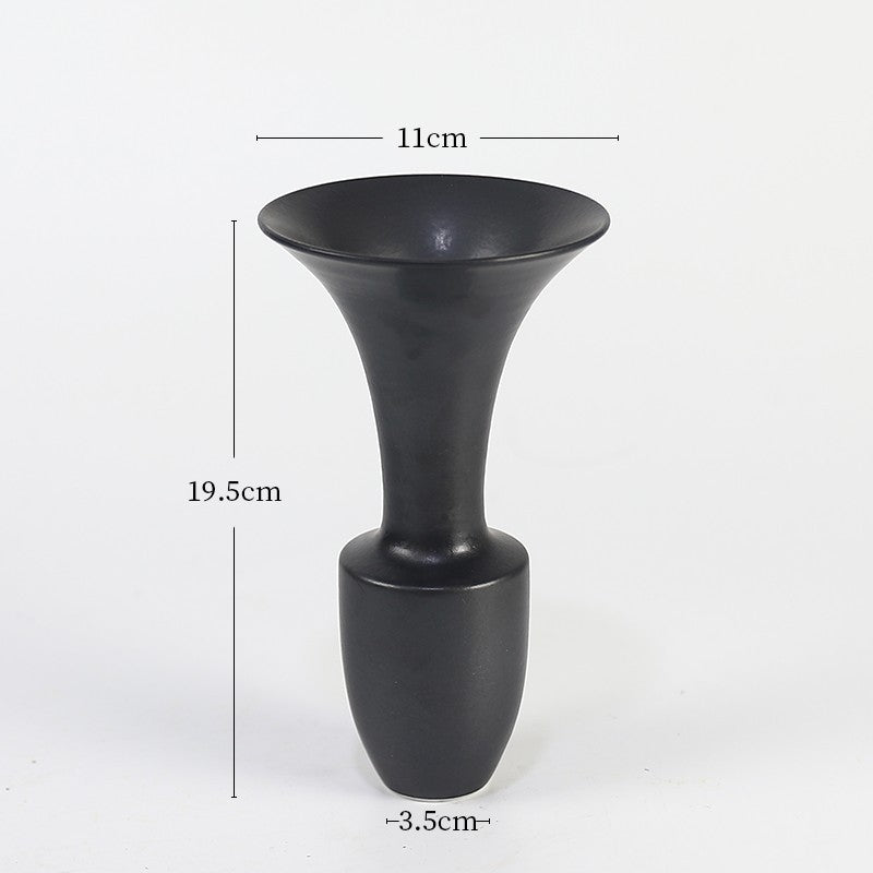 Gohobi Japanese Ikebana Flower Arranger Vase – Minimalist Ceramic Decorative Vessel