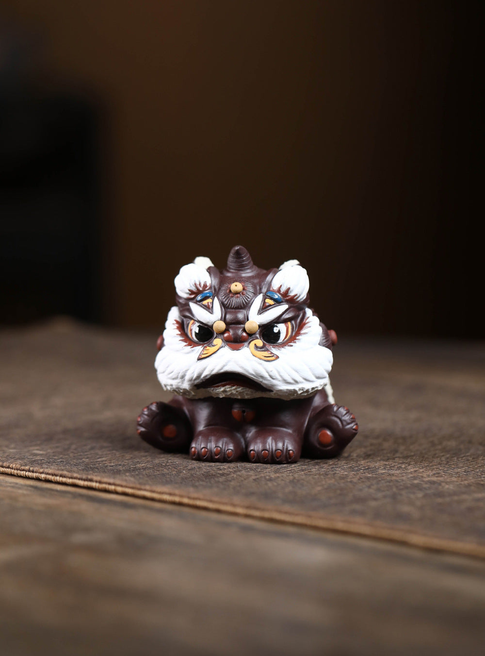 Gohobi Yixing Purple Clay Lion Dance Tea Pet – Handmade Guardian Ornament