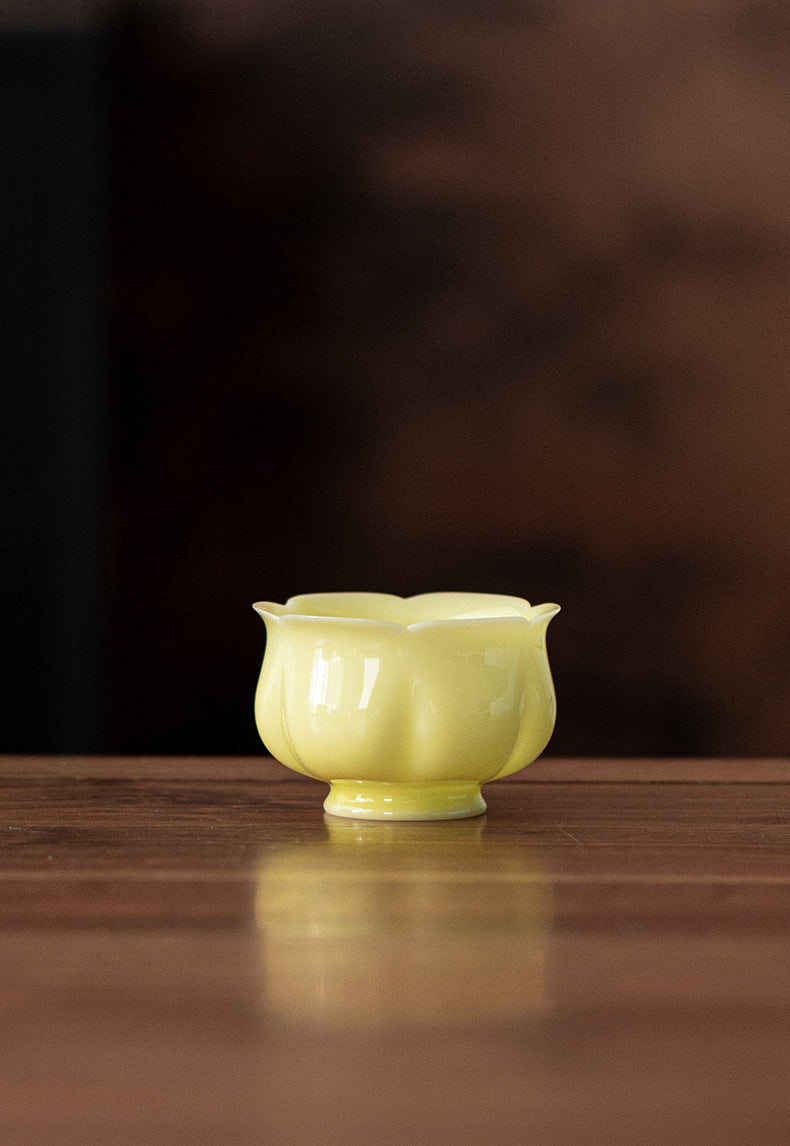Gohobi Qinghuan Five-Colour Ceramic Teacup Gift Set