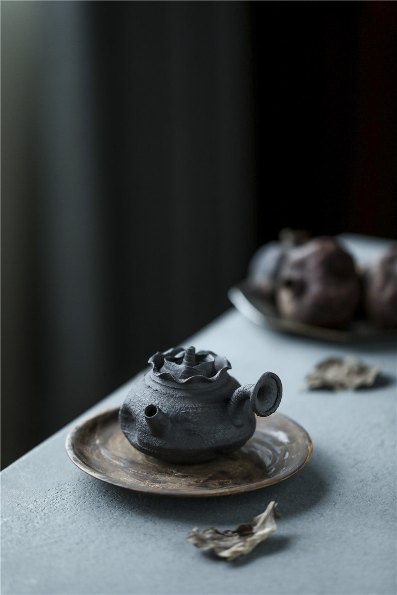 Gohobi Handmade Japanese Style Purple Clay Black Teapot