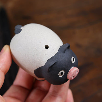 Roaring Gongtang purple sand tea pet pig ornament boutique can raise Jingtang pig personalized tea play tea table tea table tea set accessories